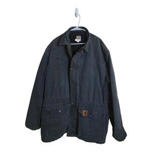 Vtg Carhartt Jacket Men 2XL Charcoal Chore Gorpcore Workwear C46PTL Duck Canvas